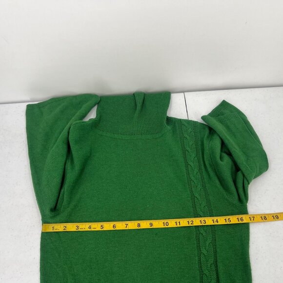 Anthropologie Sparrow S Cowl Neck Sweater Emerald Green Wool Blend Knit Pullover - Picture 7 of 10